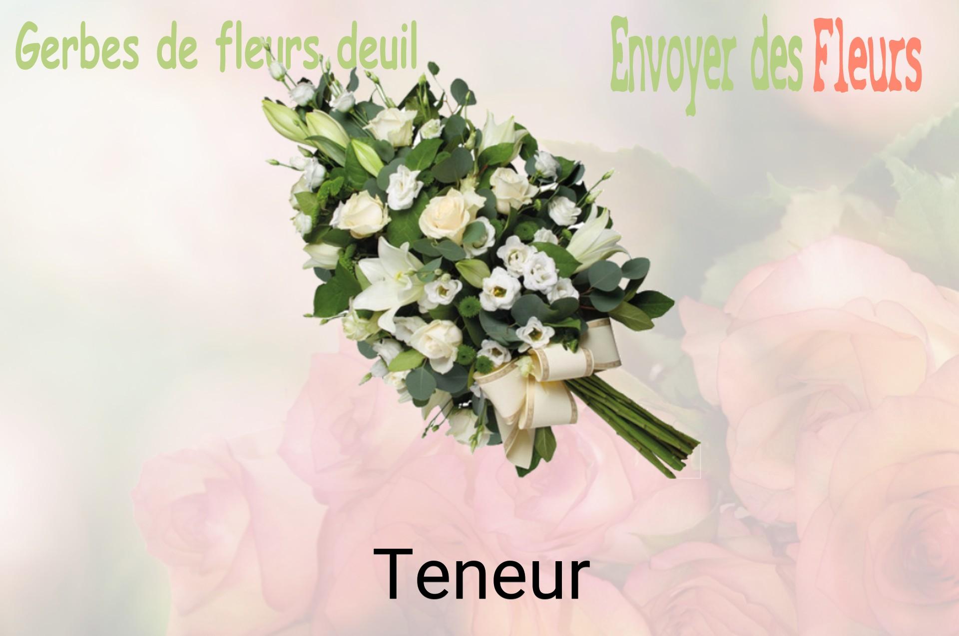 Gerbe de fleurs de deuil livrée à Teneur